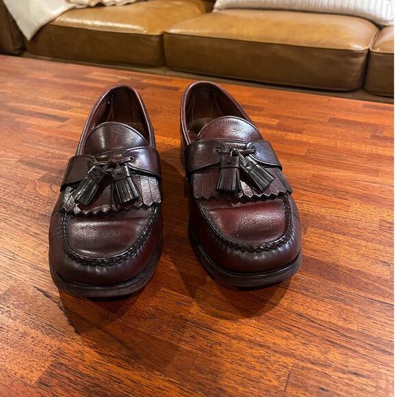 Allen Edmonds Enfield Kiltie Tassel Moc Toe Leather Loafer Burgundy Men\'s 9.5D main image 6